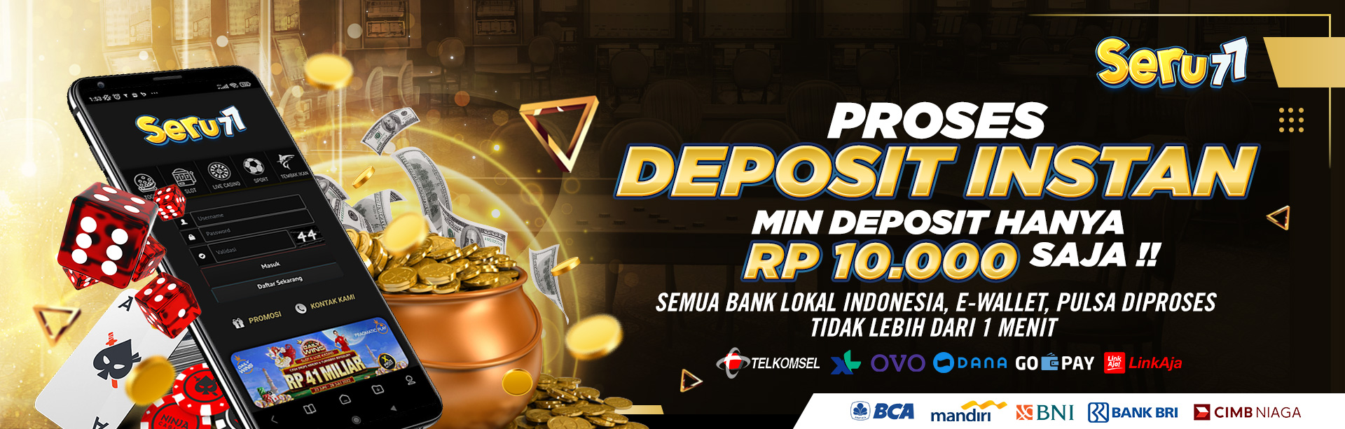 MIN DEPOSIT HANYA RP 10.000 DI SERU77